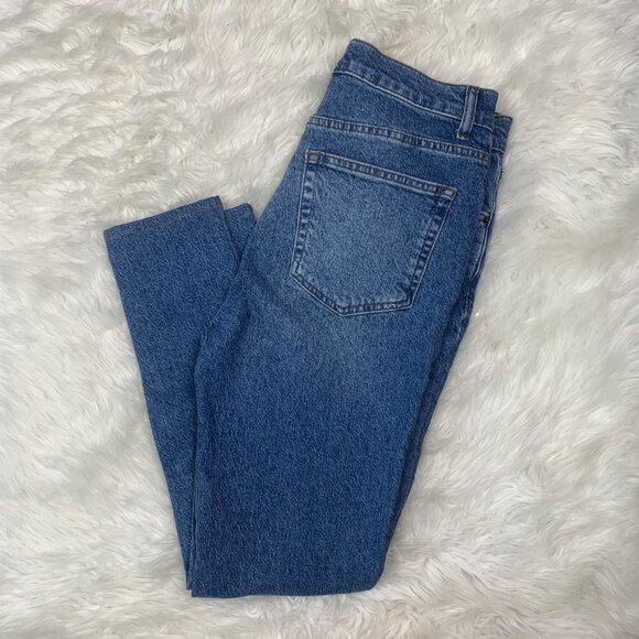 Reformation Cynthia High Rise Straight Leg Jeans Size 28 Blue 5-Button Fly - Picture 2 of 10
